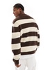 ASOS DESIGN oversized knit sweater brown stripe