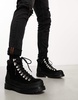 Walk London Element hiker boots in black suede