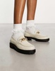 Walk London Clara chain loafers in white leather