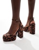 ASOS DESIGN Pressure platform high heel shoes in leopard