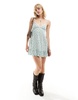 Motel Exclusive tavi floral print cami mini dress in blue