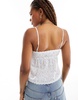 Cotton On lace trim cami top in vintage floral