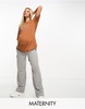 Mamalicious Maternity sweatpants in gray - part of a set