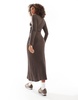 Cotton On knit maxi dress in espresso