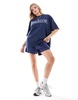 ASOS DESIGN oversized t-shirt with airbrush effect california graphic in navy