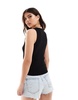 Mango high neck tank top in black