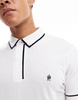 French Connection piping polo in white