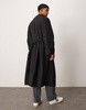 ASOS DESIGN trench coat with belt in black