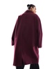 ASOS DESIGN Curve chuck on formal coat in burgundy