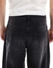 ASOS DESIGN super baggy jeans with darts in washed black