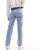 Mango straight leg jeans in light blue