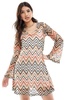 French Connection knit shift mini dress in zig zag print