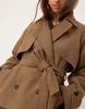 ASOS DESIGN oversized formal trench coat with strong shoulder in heritage check