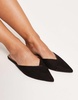 ASOS DESIGN Wide Fit Luna pointed ballet mules in black