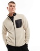 Only & Sons fleece full zip in beige