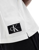 Calvin Klein Jeans oversized badge t-shirt in white