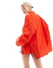 COLLUSION poplin oversized shirt in red