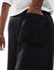 ASOS DESIGN super wide leg scuba sweatpants in black