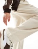 ADPT wide fit drawstring chinos in beige