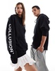 COLLUSION Unisex logo hoodie in black