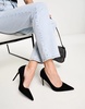 ASOS DESIGN Paphos pointed high heeled pumps in black