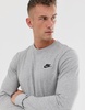 Nike Club long sleeve T-shirt in gray heather