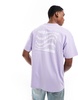 Threadbare oversized back print logo T-shirt in lavender