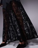 River Island satin skirt with lace hem in black