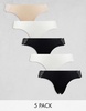 Cotton On 5-pack seamless thongs with lace panel