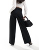 Mango belted tailored pants in black