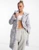 UGG Aarti cozy robe in gray zebra