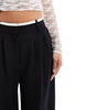 River Island side stripe pants in black