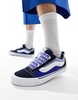 Vans Knu Skool sneakers with graphic laces in blue and white