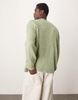 ASOS DESIGN boucle lightweight textured knit cardigan in green