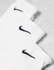 Nike Training Everyday Cushioned 3 pack sneaker socks in white