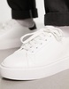 ASOS DESIGN chunky lace-up sneakers in white