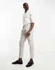 New Look linen look smart pants in stone