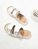 ASOS DESIGN Jada double buckle espadrille sandals in white