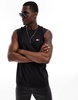 Tommy Jeans badge logo tank top in black