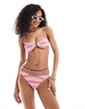 Bright Swimwear lola amalfi underwire stripe bikini top in pink