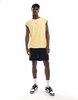 Brave Soul raw edge tank top in pineapple yellow