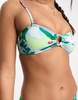 Accessorize ring bandeau bikini top in abstract floral