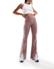 Nike Air high waisted flared leggings in smoky mauve