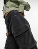 Cotton On corduroy cargo wide leg jeans in dark ash