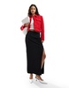 Mango cropped tailored jacket in red