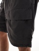 Brave Soul multi pocket tech cargo shorts in dark gray