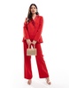 ASOS DESIGN nipped waist tux blazer in red - part of a set