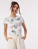 Ted Baker Hilmaa clove fitted tee shirt in white