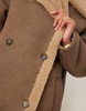 ASOS DESIGN longline bonded borg trench coat in vintage brown