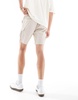 Brave Soul corduroy cargo shorts in off white